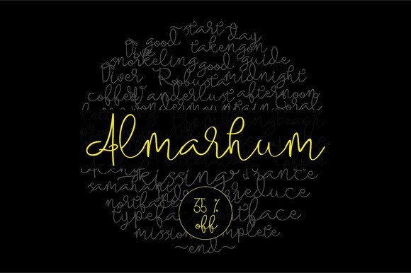 Almarhum: A Script Handwritten Font for Casual Branding