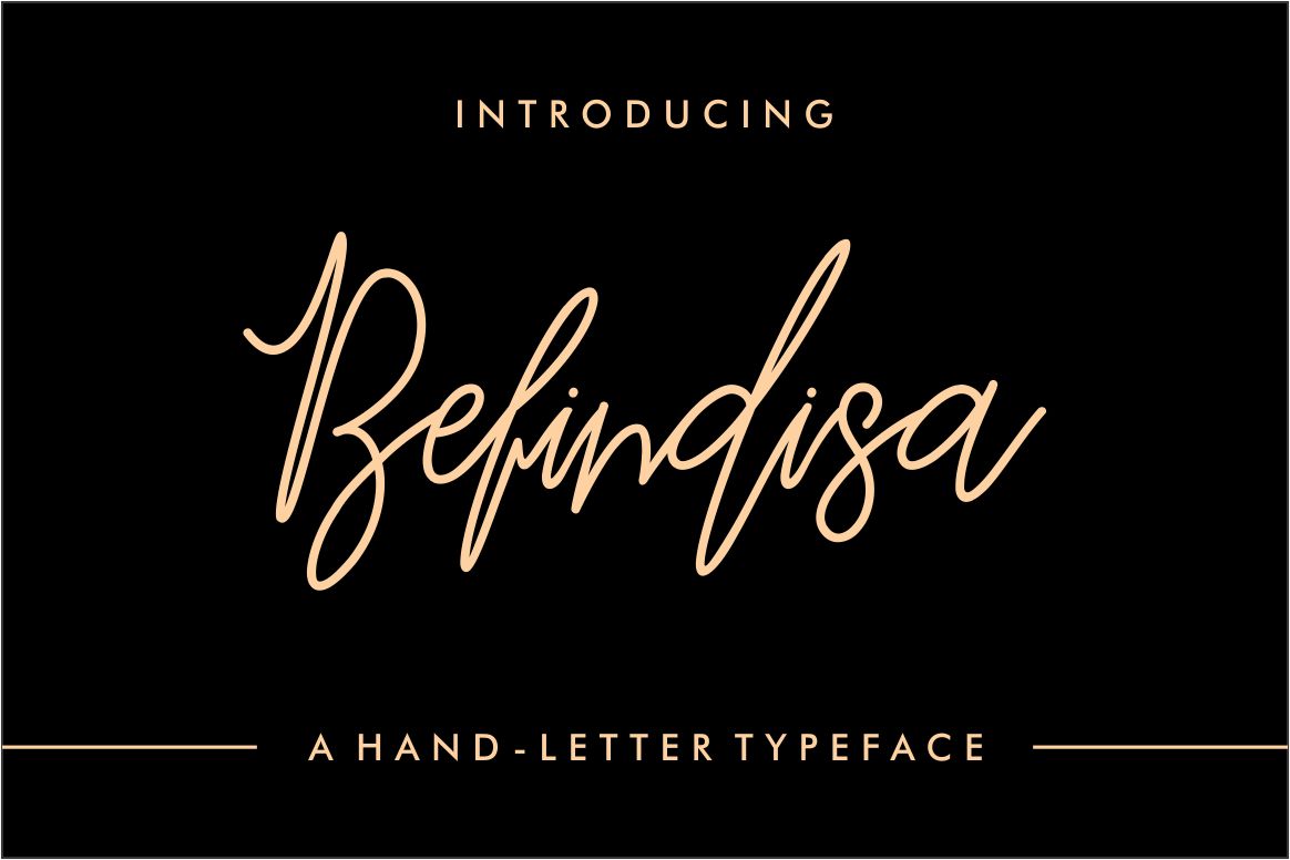 Befindisa: A Hand-Lettered Script Font for Elegant Web Design