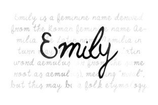Emily Script Font for Handmade Creations and Branding