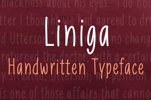 Liniga: A Friendly Handwritten Font for Editorial Design