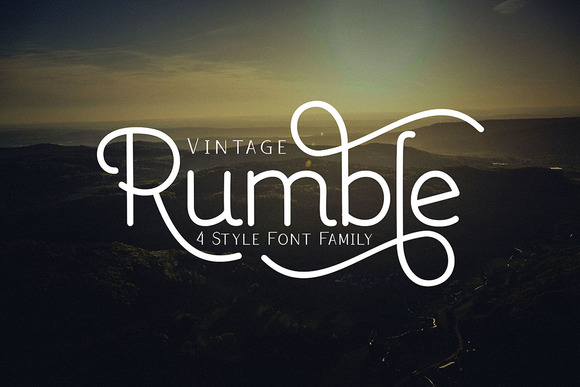 Rumble Family: A Romantic Script Font for Creative Projects
