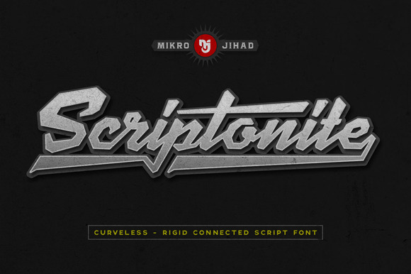 Scriptonite: A Strong, Masculine Script Font for Editorial Design